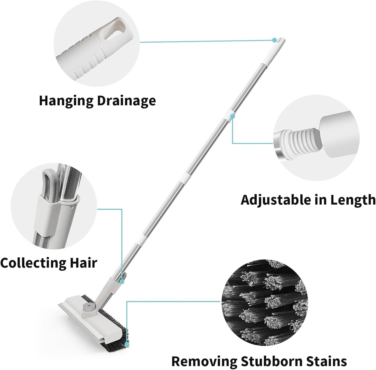 Adjustable Floor Brush with Extendable Handle