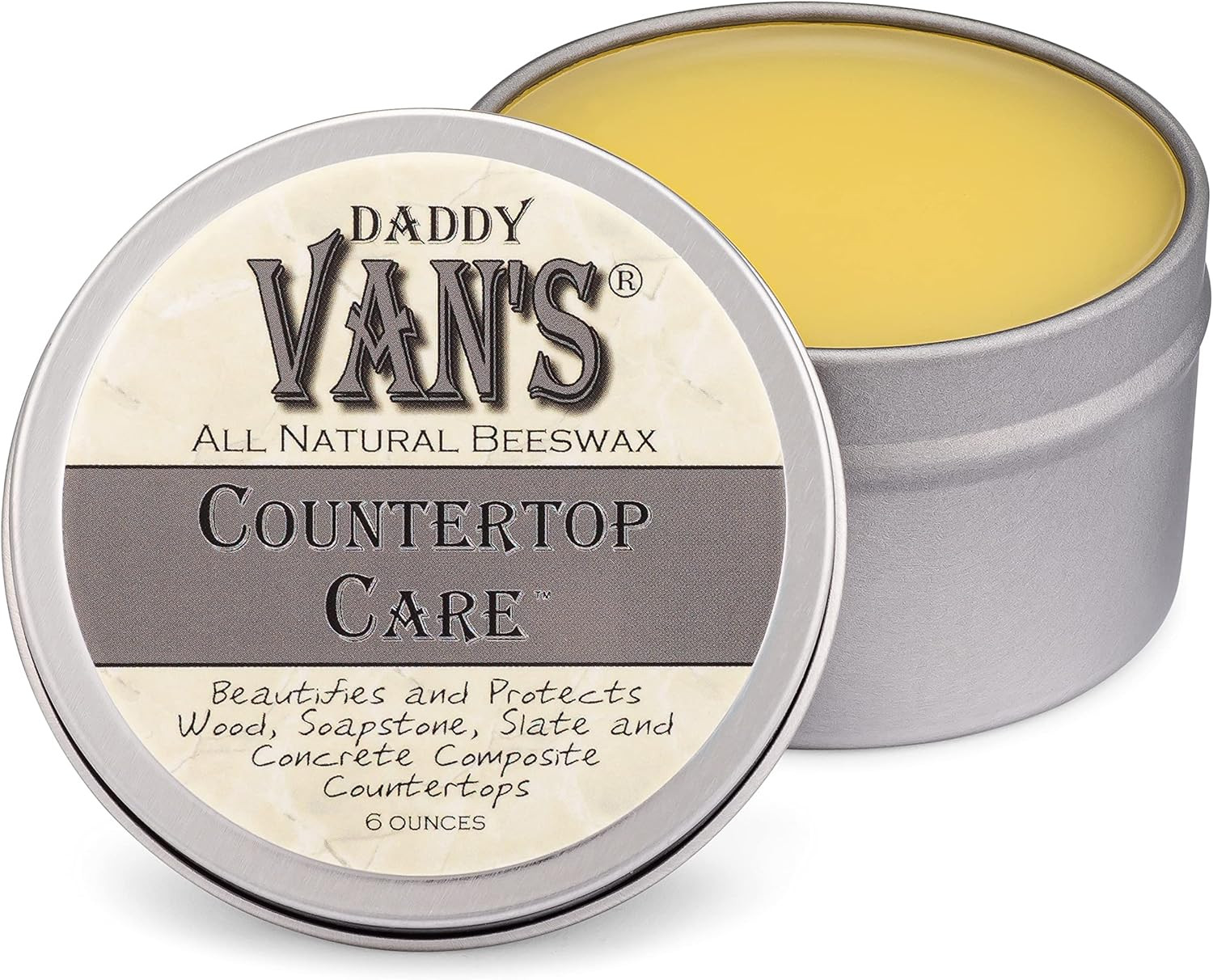 Daddy Van’S® All Natural Beeswax Countertop Care for Soapstone, Slate, Concrete