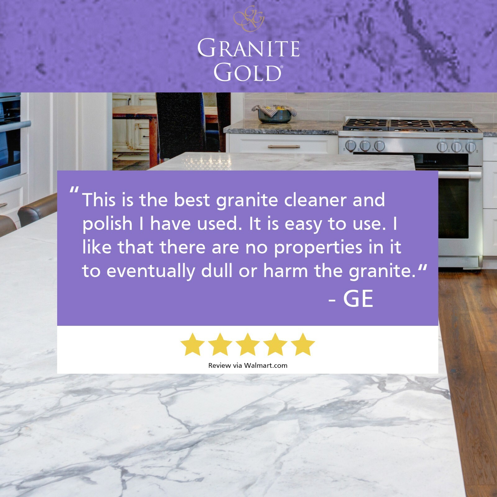 GRANITE GOLD One Easy Step Deep Clean POLISH Marble Travertine Quartz 24Oz Spray