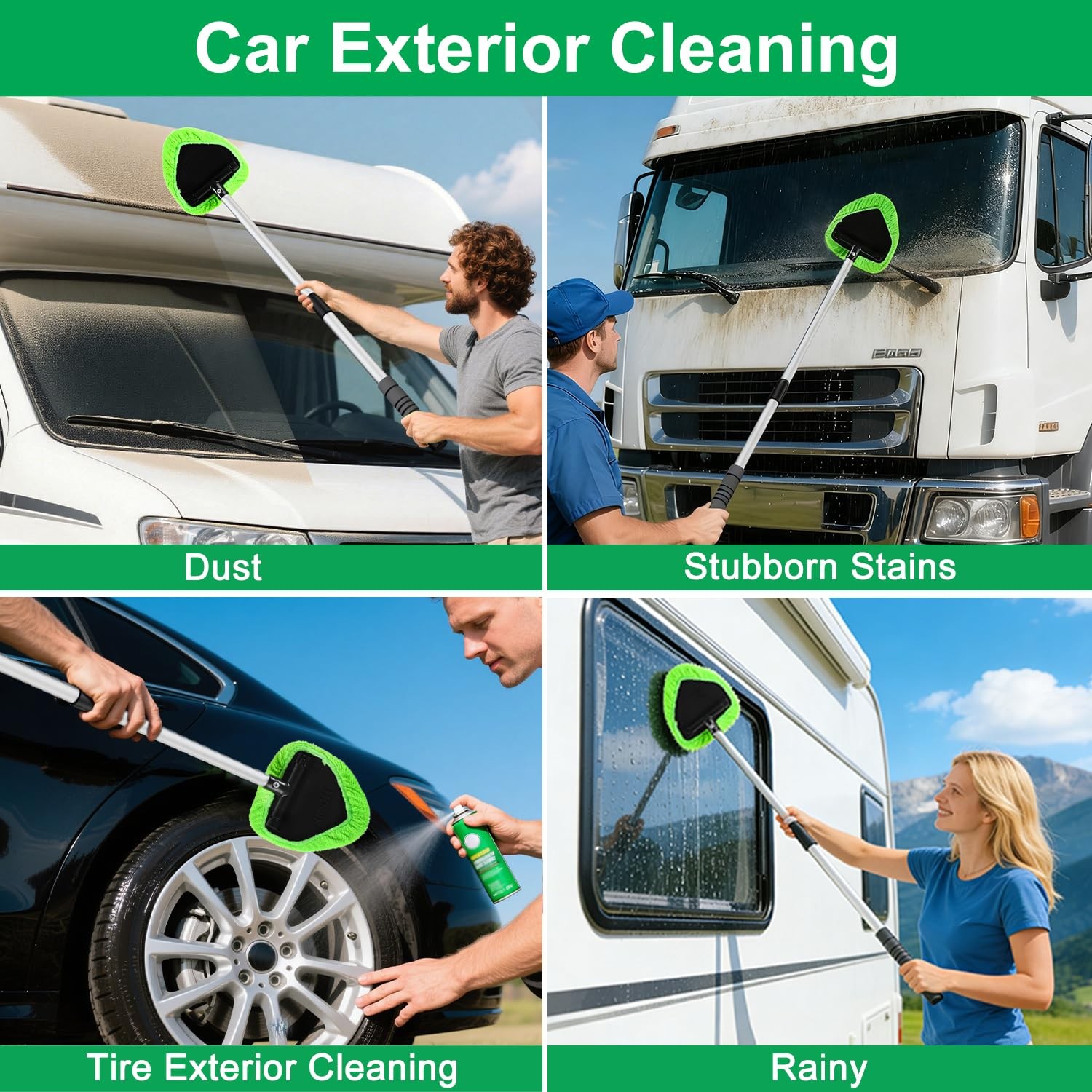 XINDELL 29-inch Windshield Cleaner Tool – Car Interior Window Cleaning Kit wi…