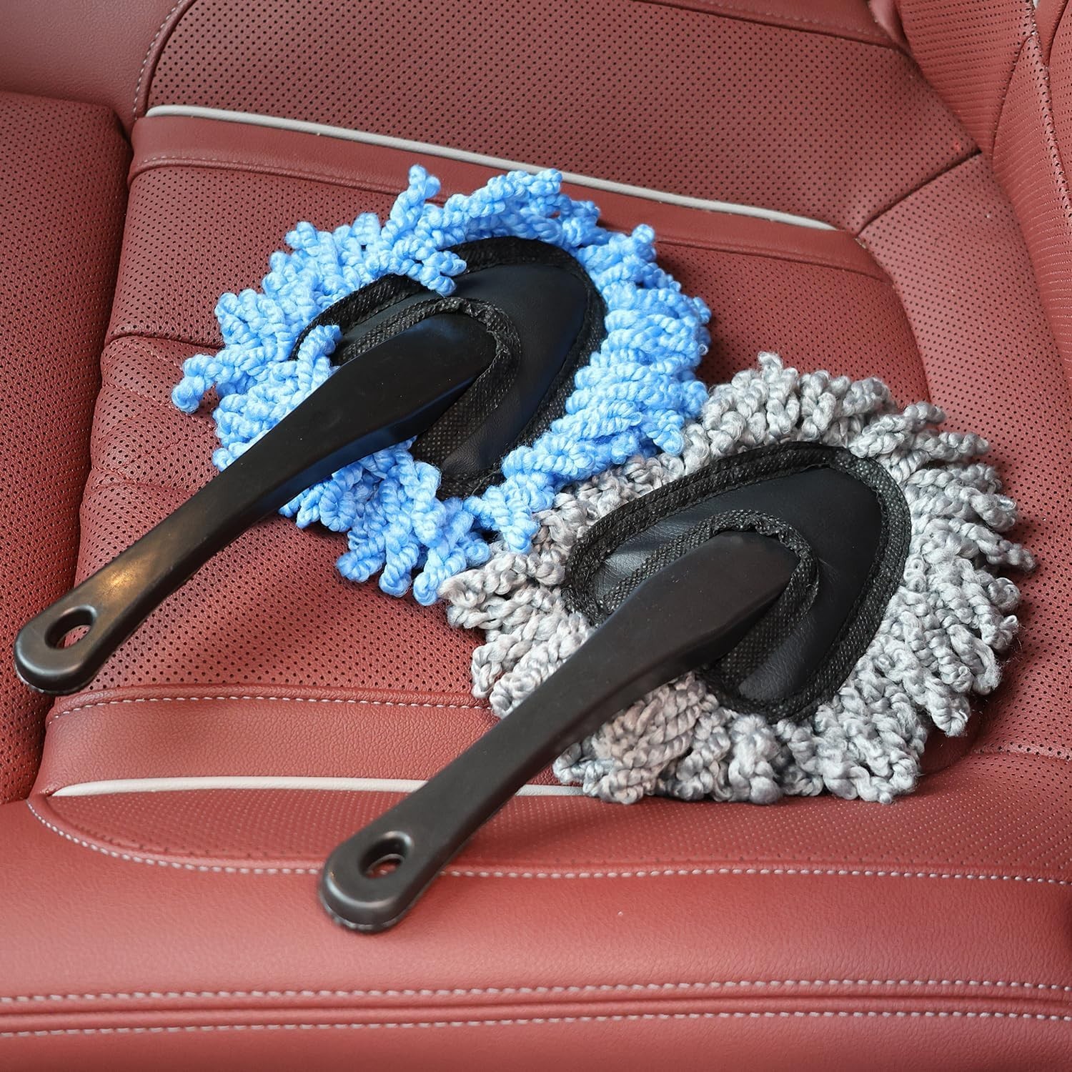 2 Pack Microfiber Car Duster Brush Dash Vent Cleaner Dusting Tool Washable