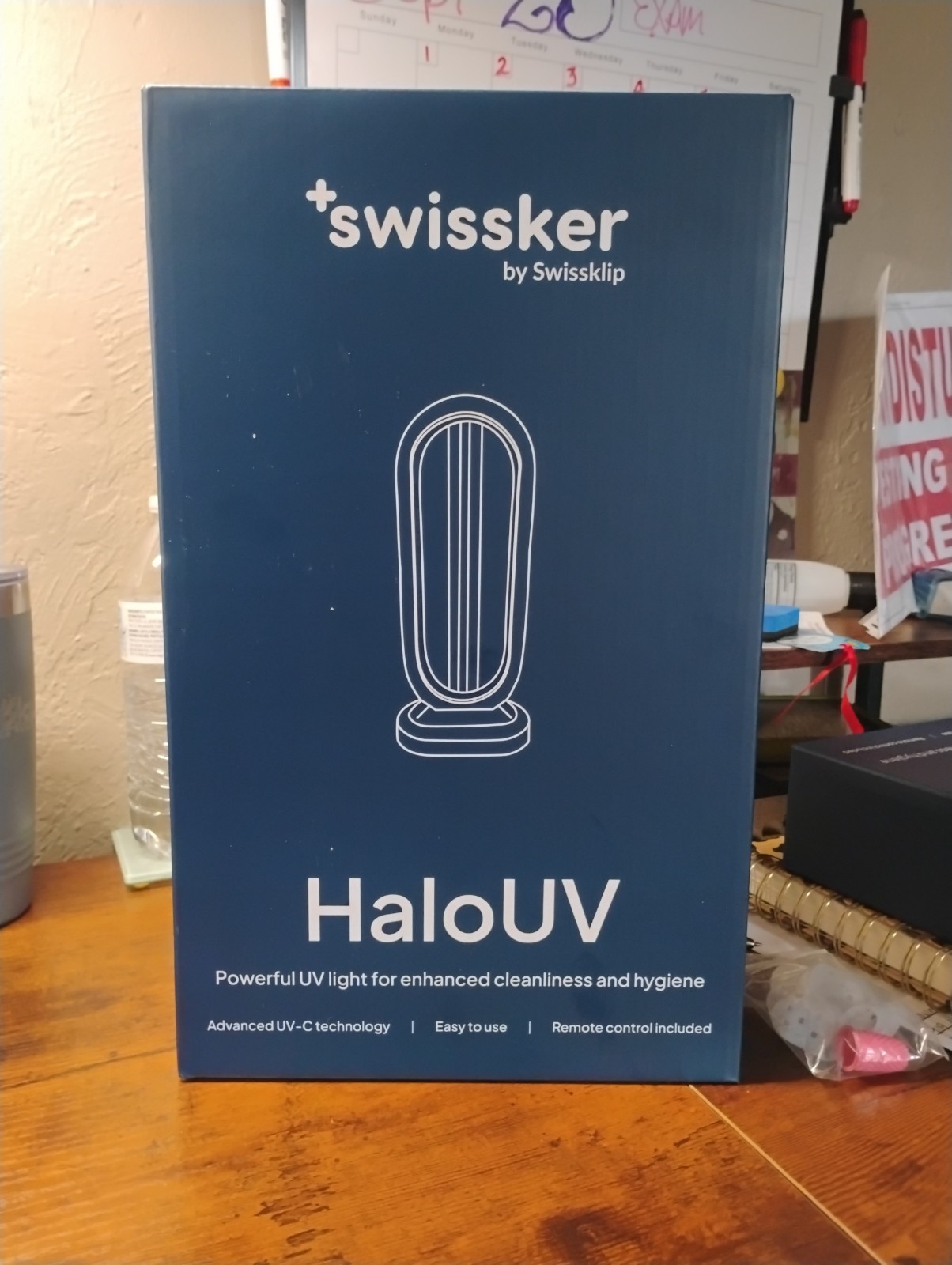 SWISSKER BY SWISSKLIP HALOUV HALO UV UV-C LIGHT HOME DISINFECTION + REMOTE NEW