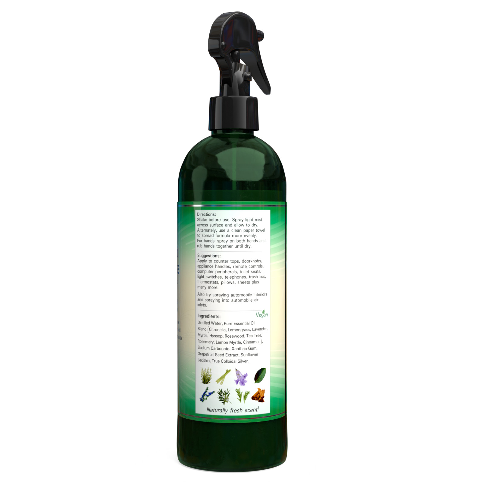 Silver Shield MicroCleanse, All-Natural, Multi-Surface Hygiene Spray, 11.1 fl oz