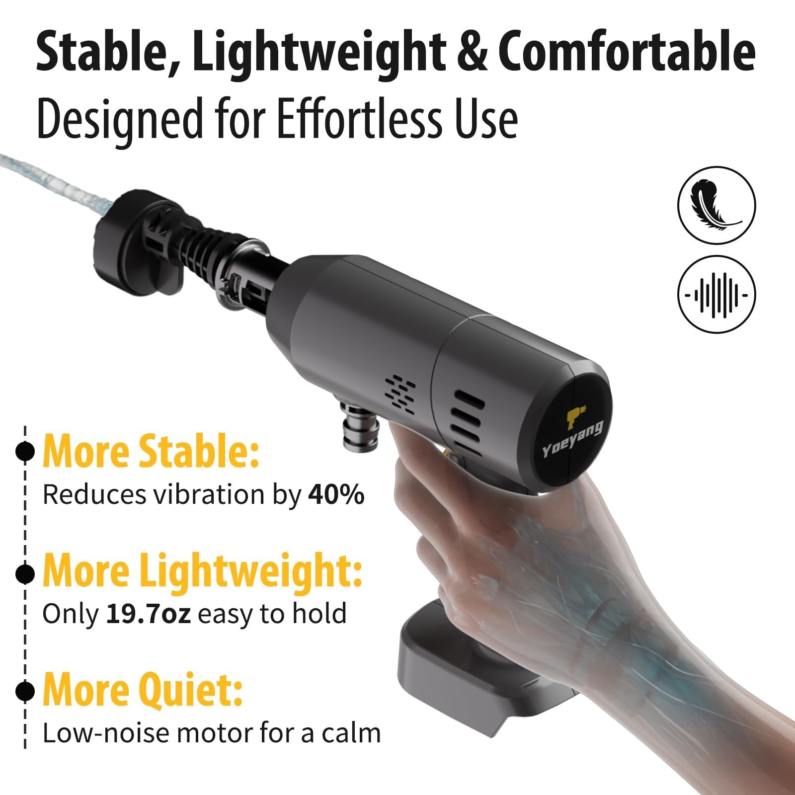 Portable Handheld Cleaning Tool – Lightweight Spray with 6-in-1 Nozzle for Car,
