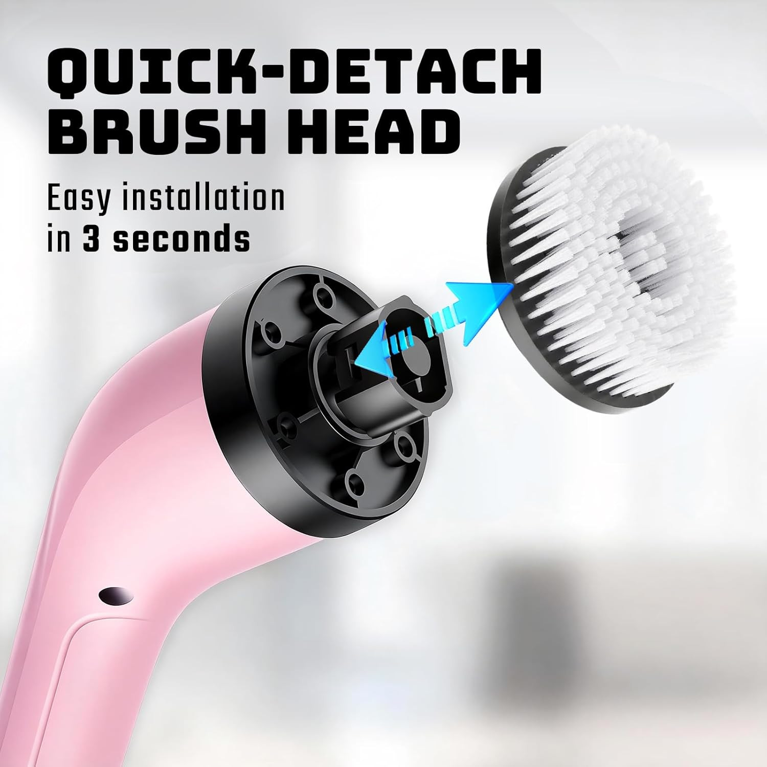Electric Spin Scrubber for Cleaning Bathroom: Cordless Power Shower Scrubber – E