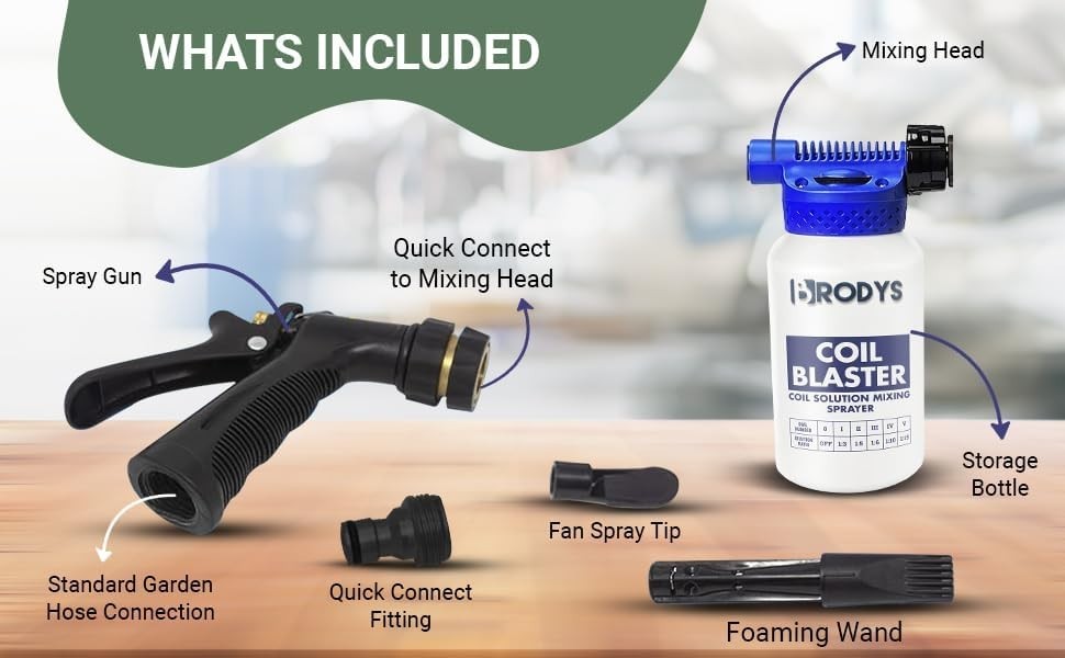 Mixing Sprayer for A/C, Refrigeration Coils, Air Conditioner Coils, Dilution …