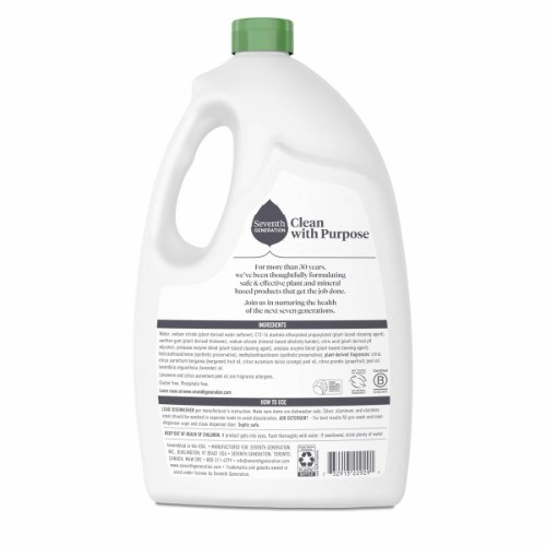 Seventh Generation Ultra Power Dish Detergent Gel 64oz Dye Phos-Free Citrus