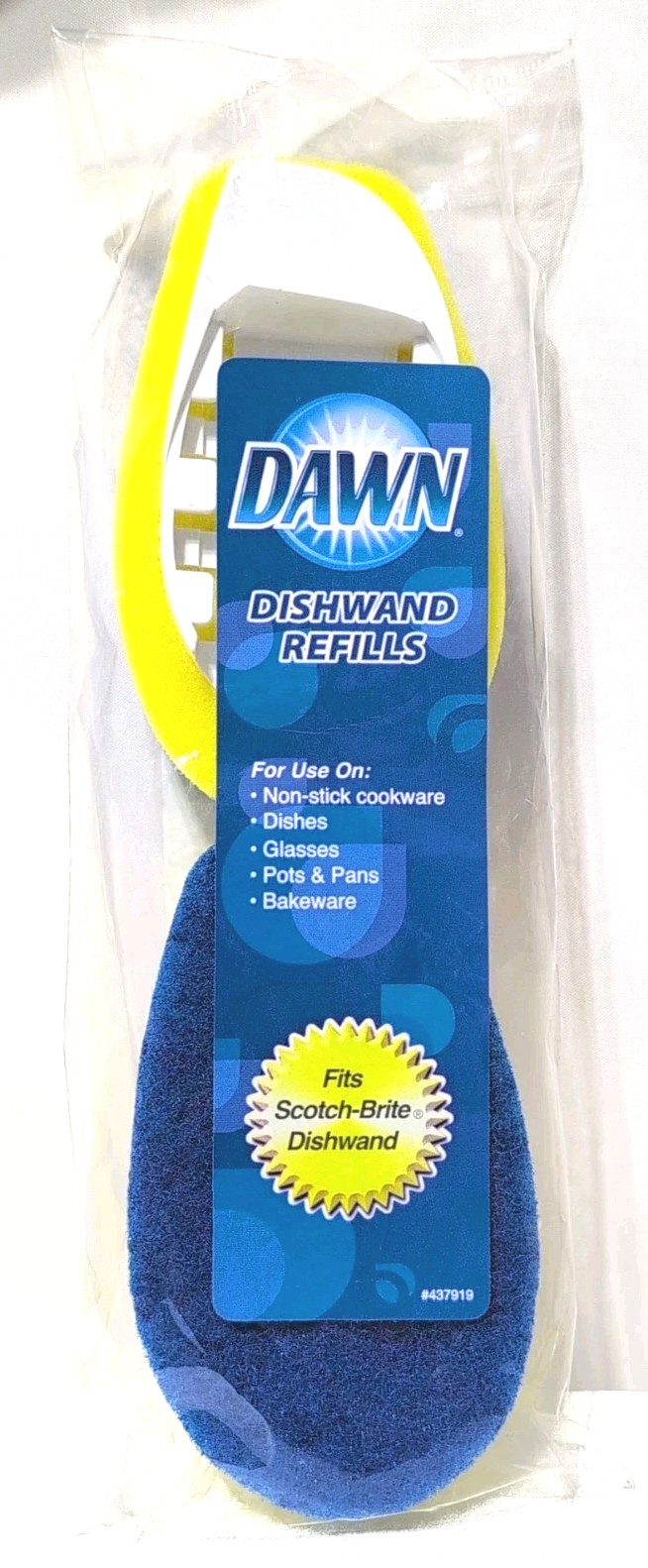Dawn Dishwand Replacement Refills 437919 Fits Scotch Brite Wand NEW 2 Pk 4 Total