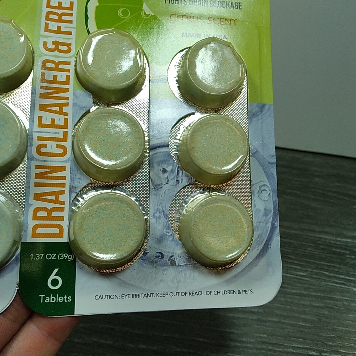 Drain Freshener Tabs, Citrus Scent, 18 Tablets, Removes Odors, Prevents Buildup