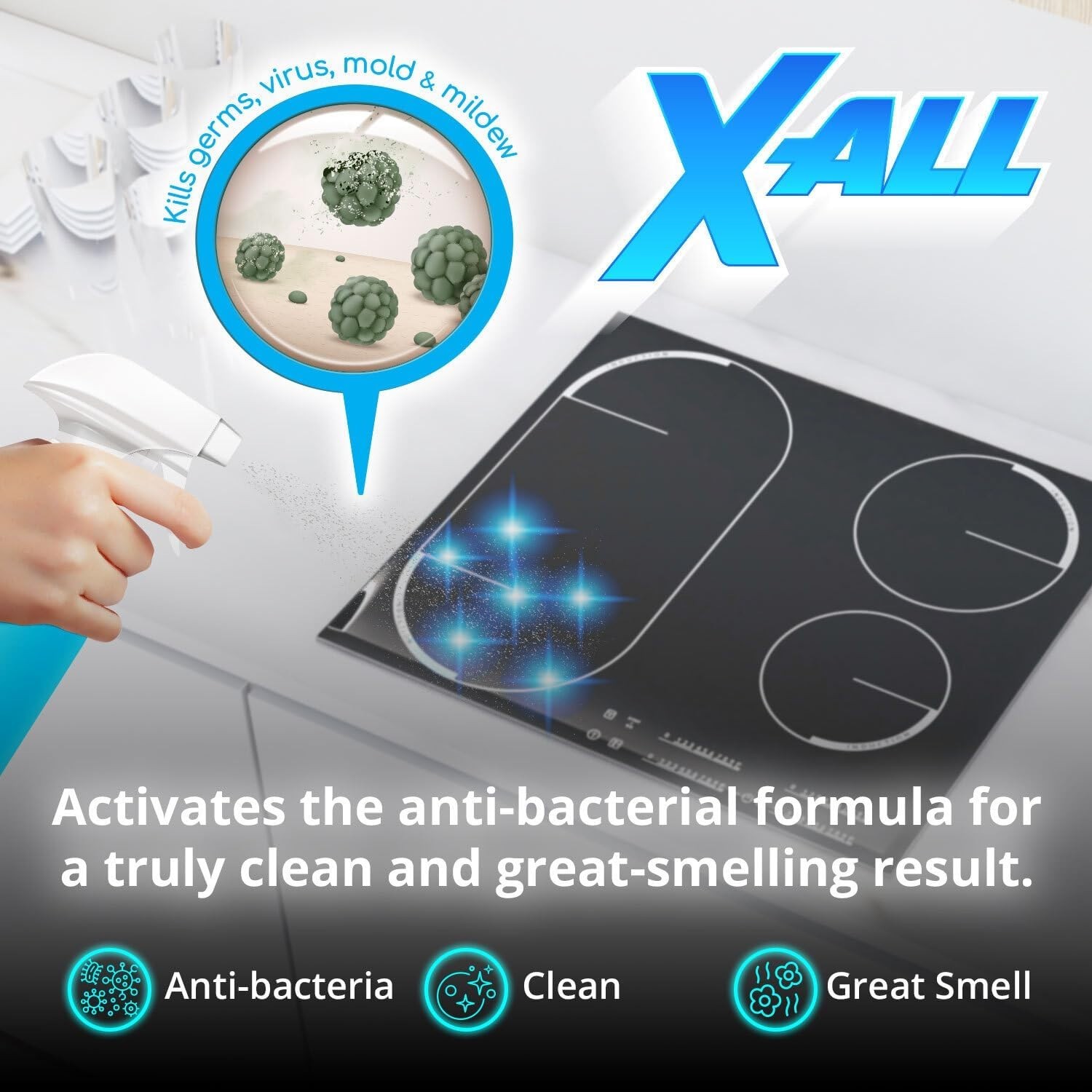 X-ALL Multi-Purpose Cleaner – Spray Bottle and 5x Cleaning Tablets. FREESHIP