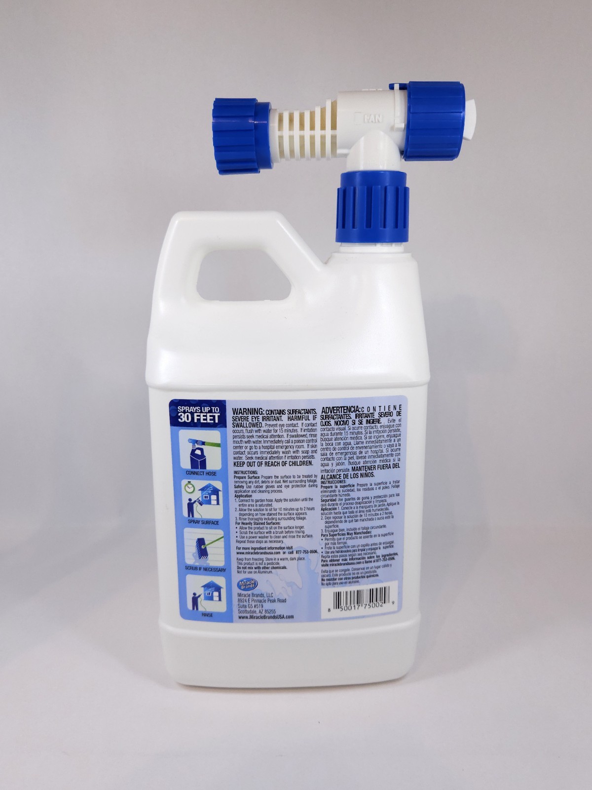 Outdoor Cleaner Spray-On Concentrate 64oz Algae Mold Mildew Stain Remover