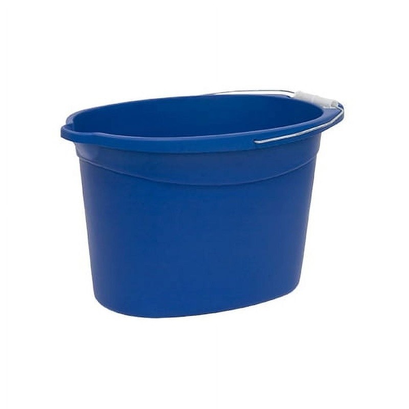Heavy Duty 12 Quart Plastic Oval Cleaning Bucket W/ Metal Handle Vehicles New