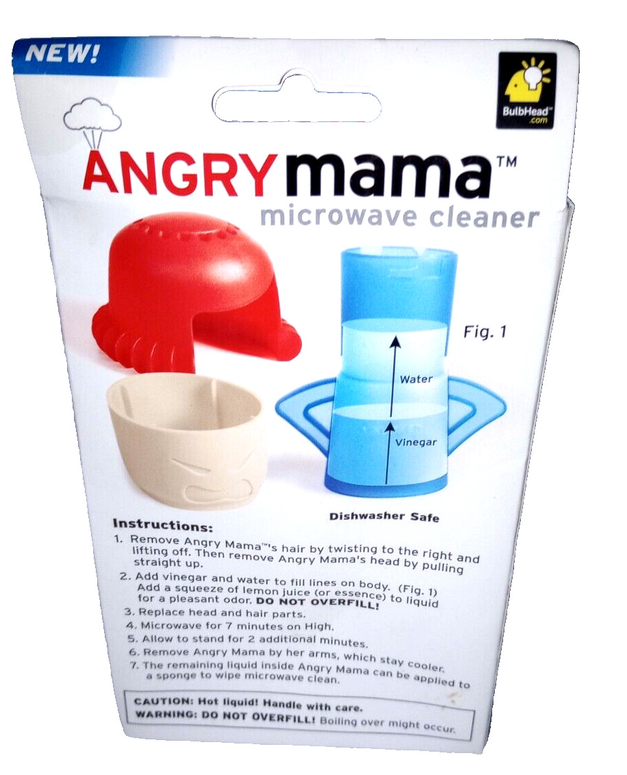 Angry Mama Microwave Cleaner Easily Steam Cleans Microwave with Vinegar & Water