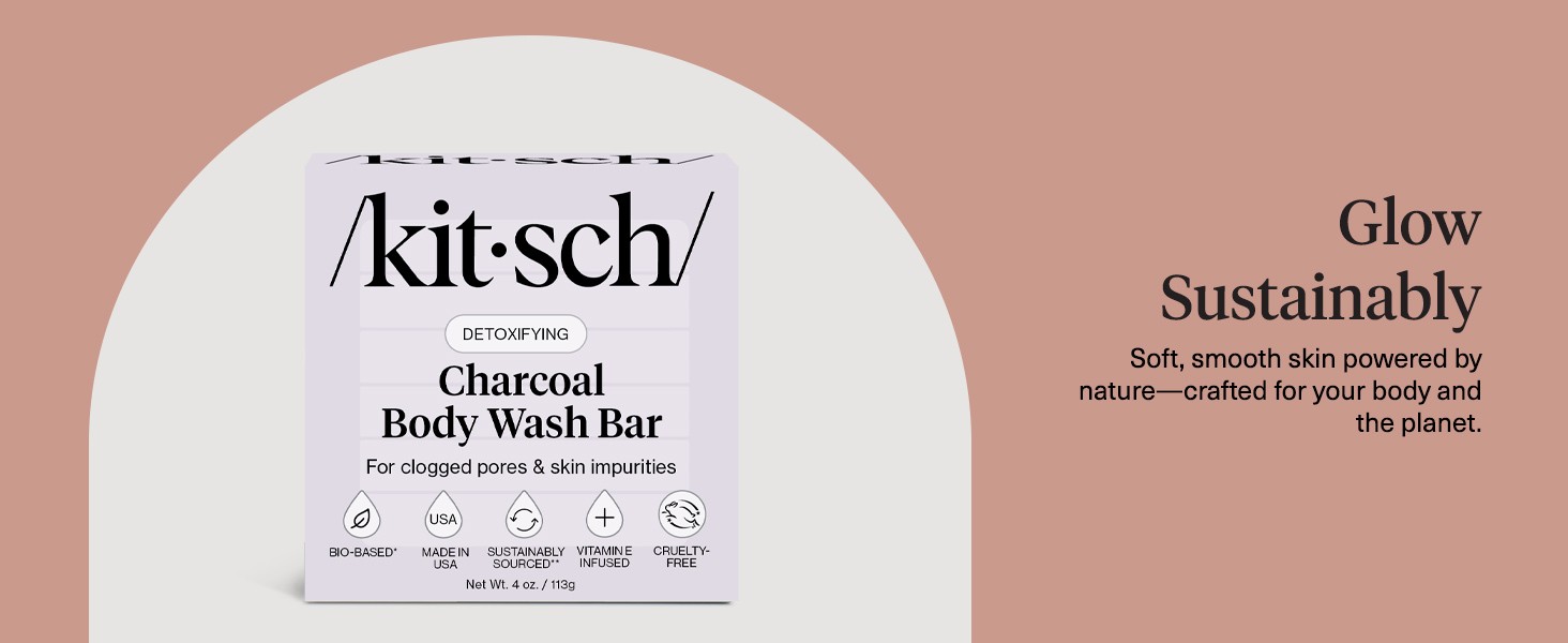 Charcoal Soap Body Wash Bar – Detoxifying Bar Soap with Activated