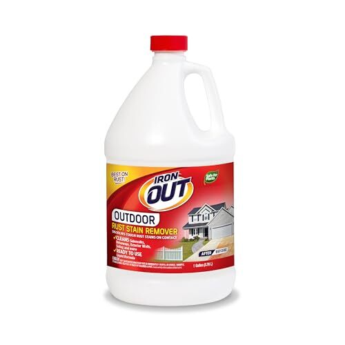 Iron OUT Outdoor Rust Stain Remover, Removes Rust Stains from Concrete, Vinyl…