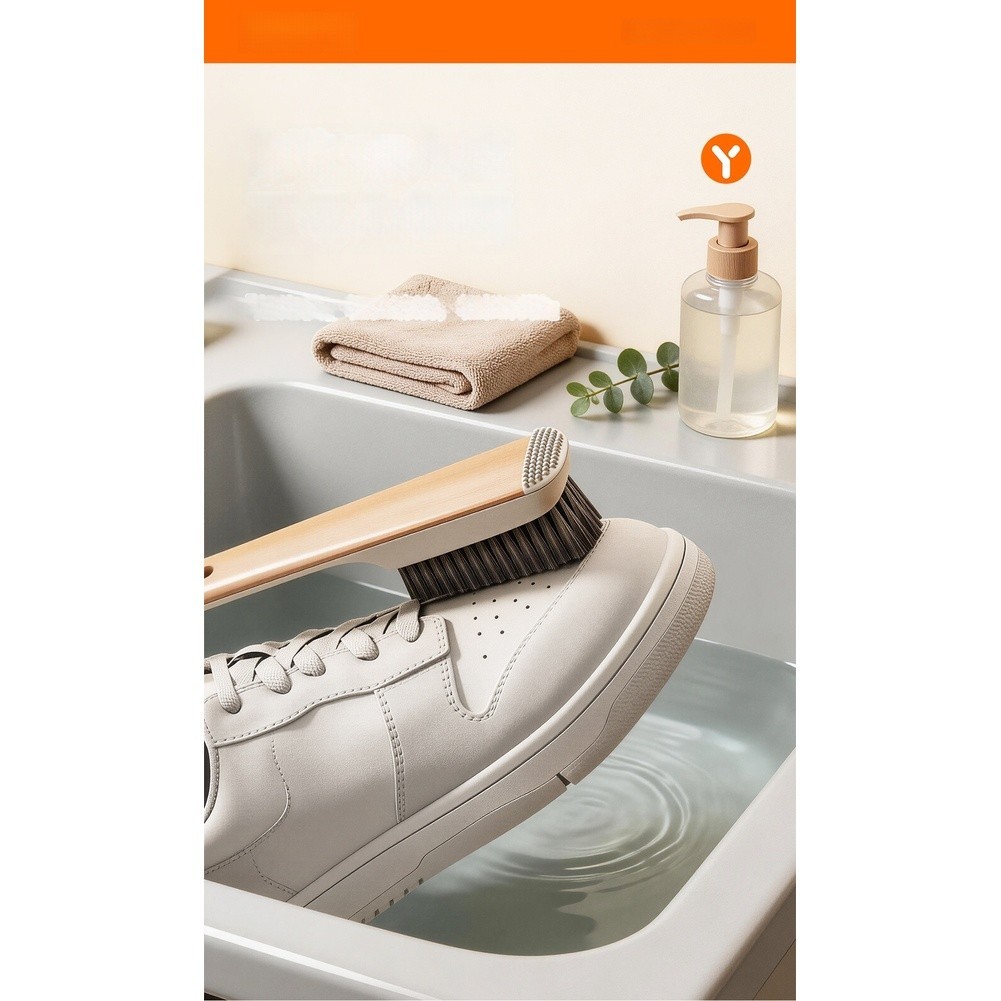 Soft Bristle Brush for Shoes Clothes and Home Use with Hanging Hole 11x6x6cm