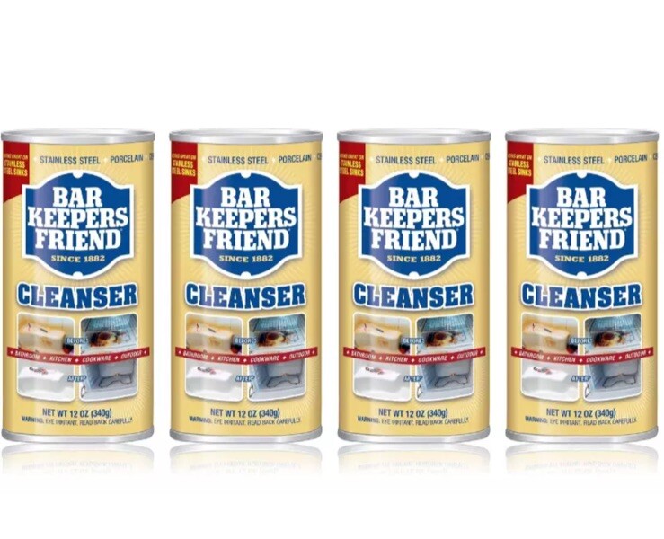 4-Pack Bar Keepers Friend 12oz Multi Surface Cleaner Polisher Outdoor Kitchen