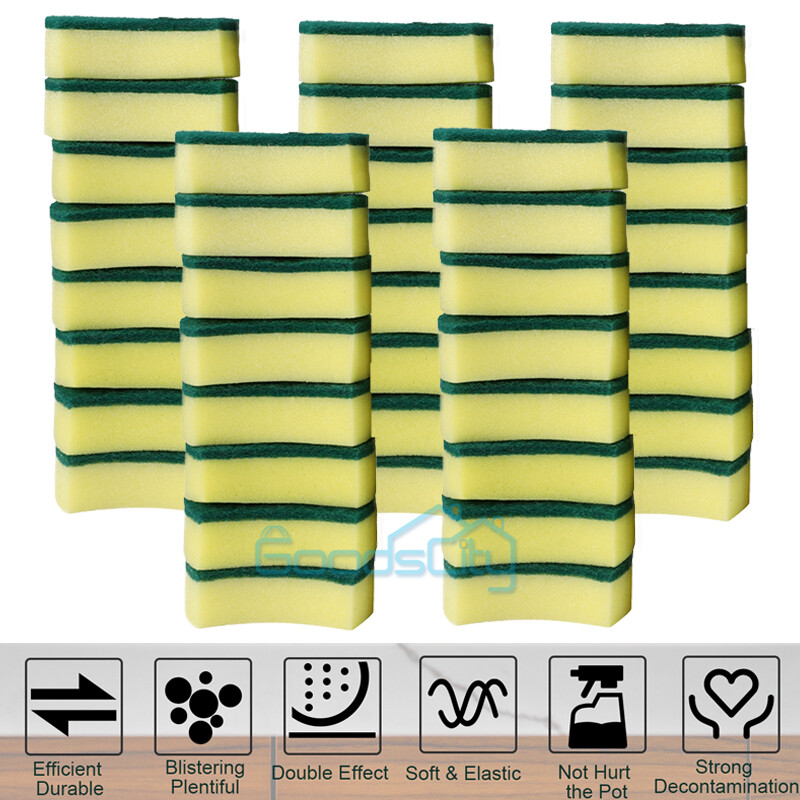 72/48 Esponjas de doble cara Scou Pads Esponjas multiusos para fregar platos