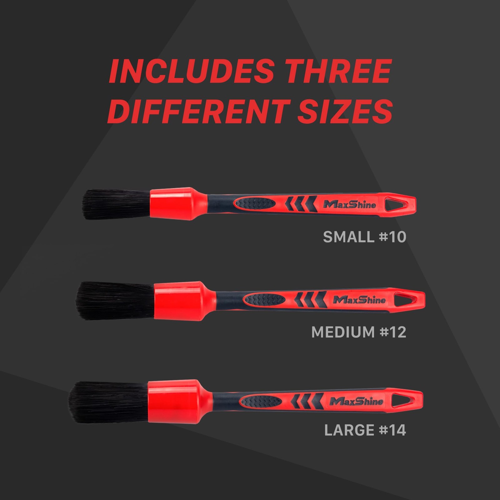 Maxshine Universal Red & Black Combo Detailing Brush – Versatile Brush for In…