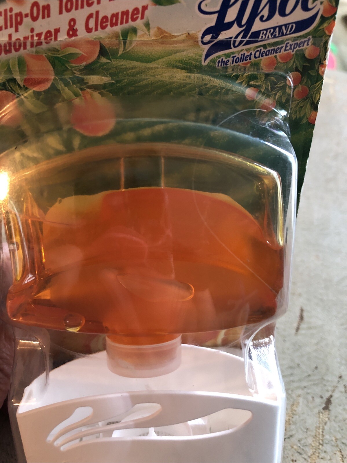 NEW Lysol Cling Clip On Toilet Bowl Cleaner Deodorizer Orange Grove Scent Sealed