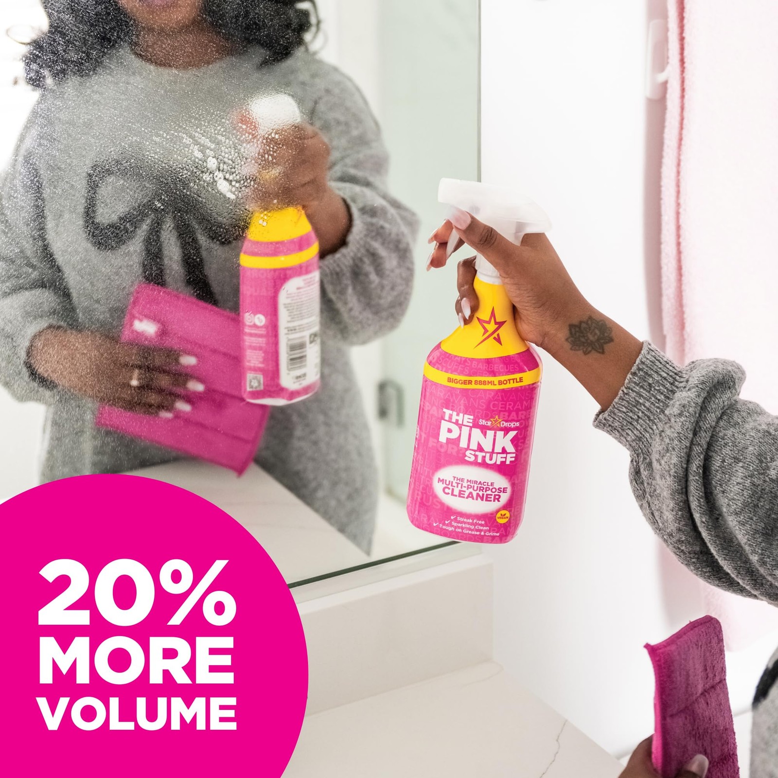 The Pink Stuff Miracle Multi-Purpose Cleaner Spray, 30 fl oz Now 20% More! Powe