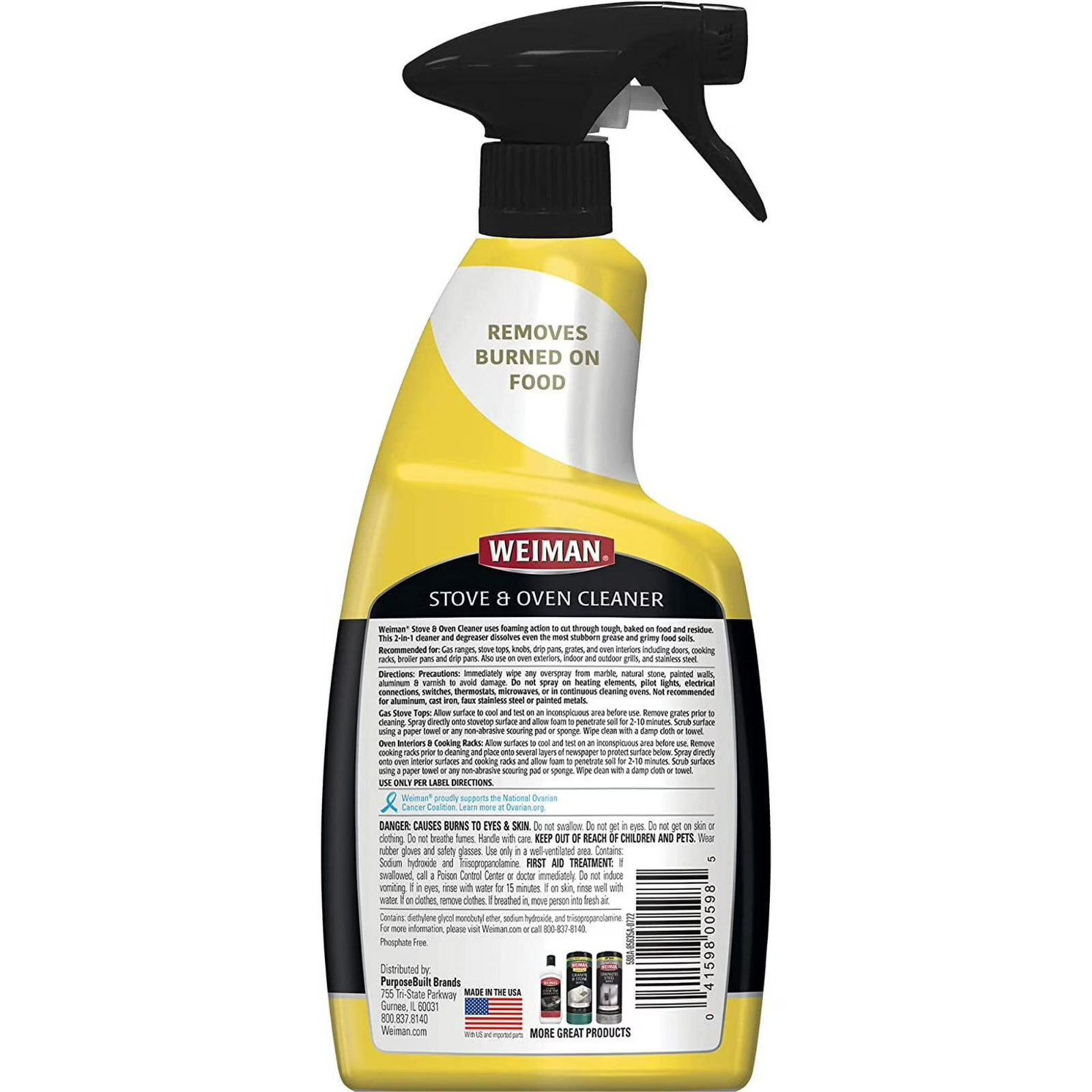 Weiman No Scent Oven And Grill Cleaner 24 oz Liquid (Pack of 6), Oven Cleaners
