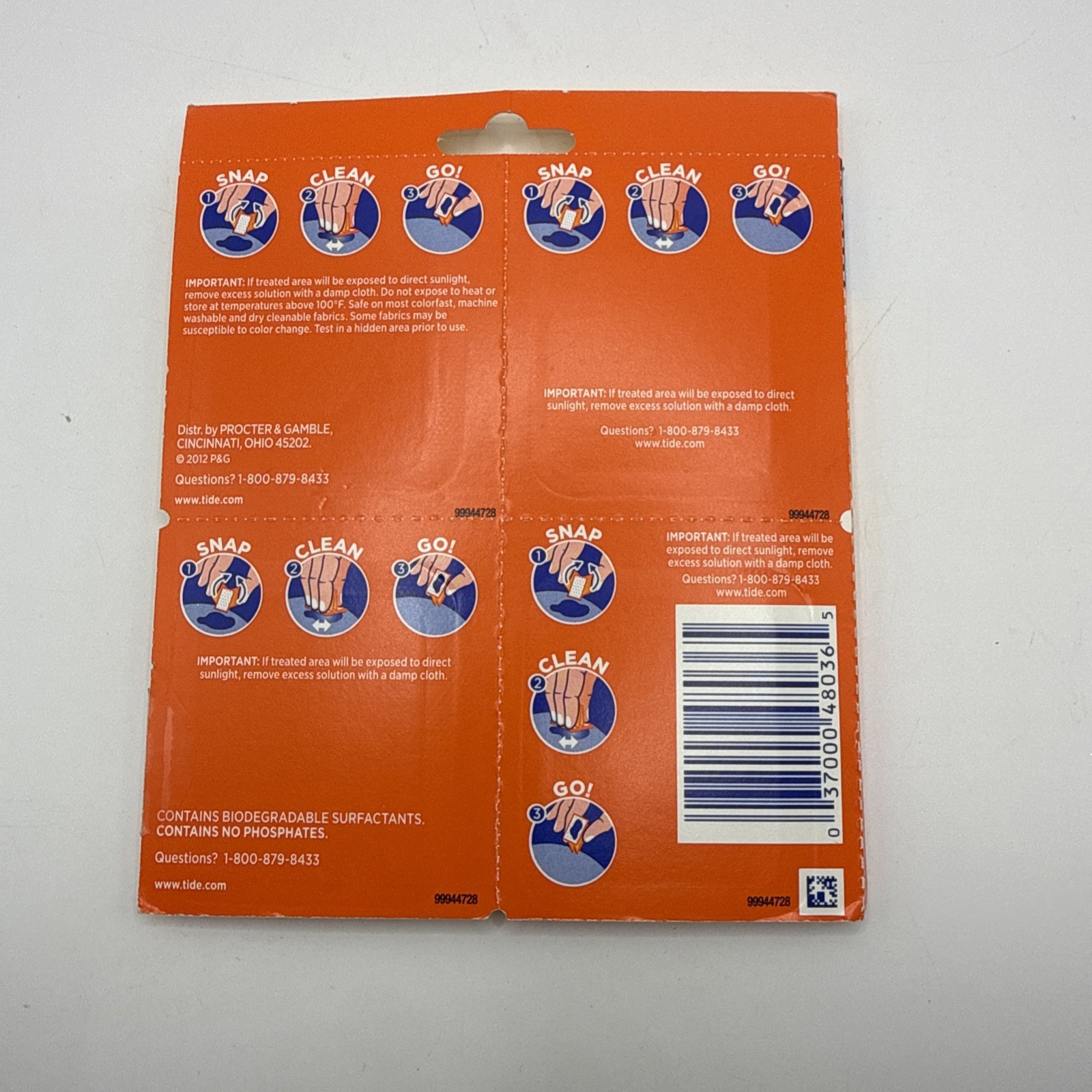 Tide To Go Stain Eraser Remover Pads 4 Pack Discontinued New Sealed P&G