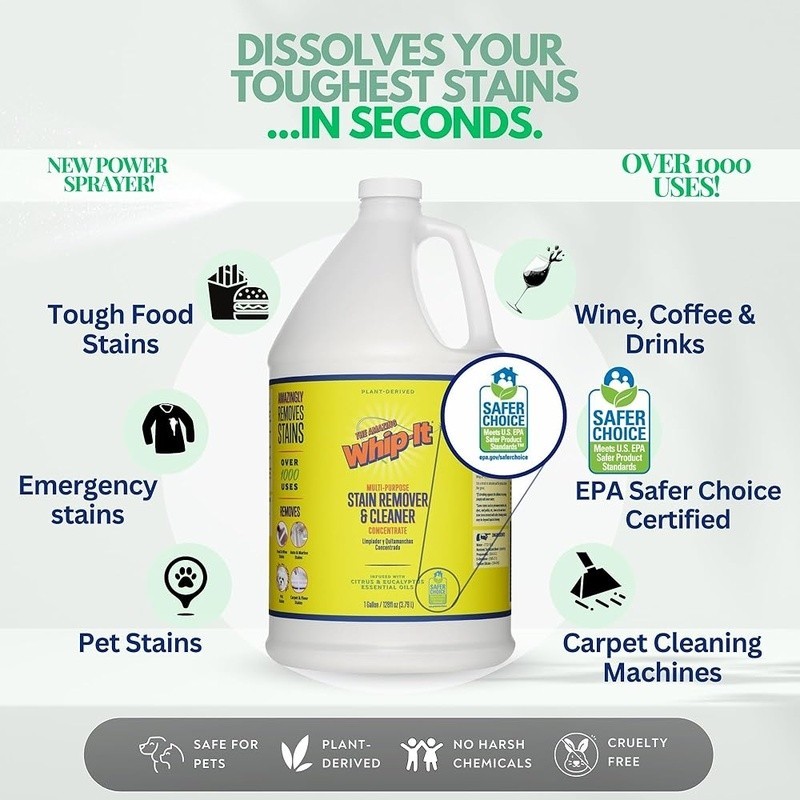Eco-Friendly Stain Remover Fabric Carpet Upholstery Versatile & Powerful Clean