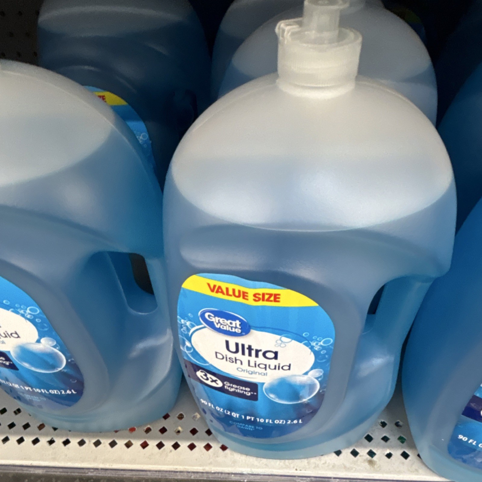 Great Value Ultra Dish Liquid Grease Fighting Original Scent 90 fl oz