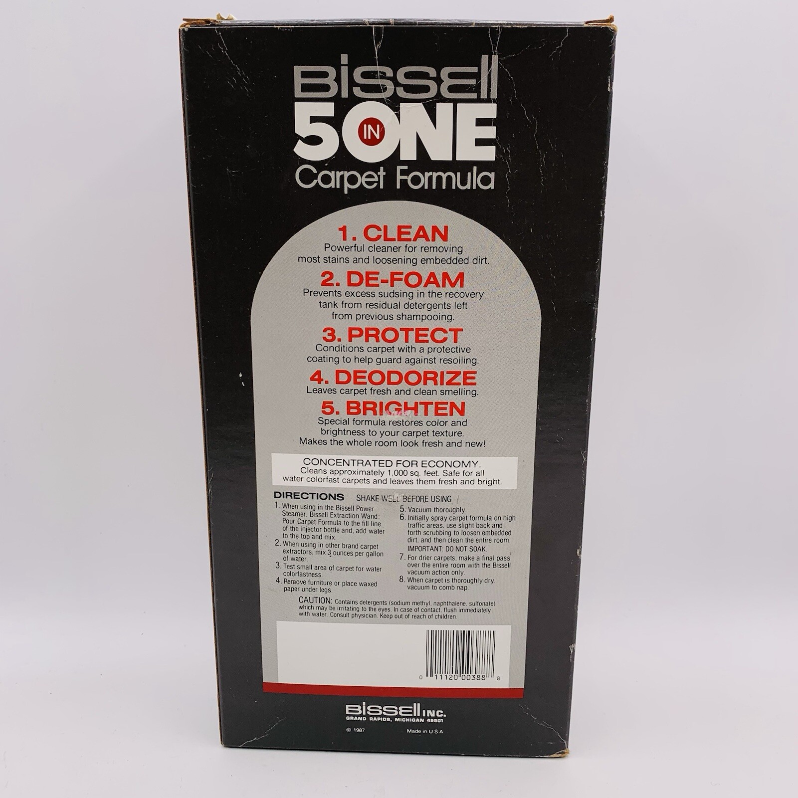 Vintage Bissell 5 In One Carpet Formula 1987 (4 LB Bottle) In Open Box 64 fl oz