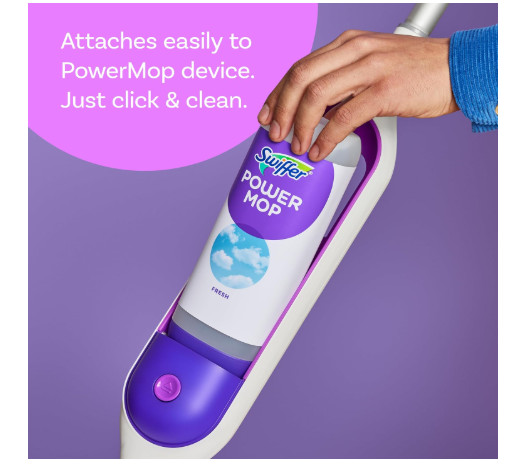 Swiffer Power Mop Floor Cleaning Solution Fresh Scent Floor Cleaner,25.3 oz, 2x.