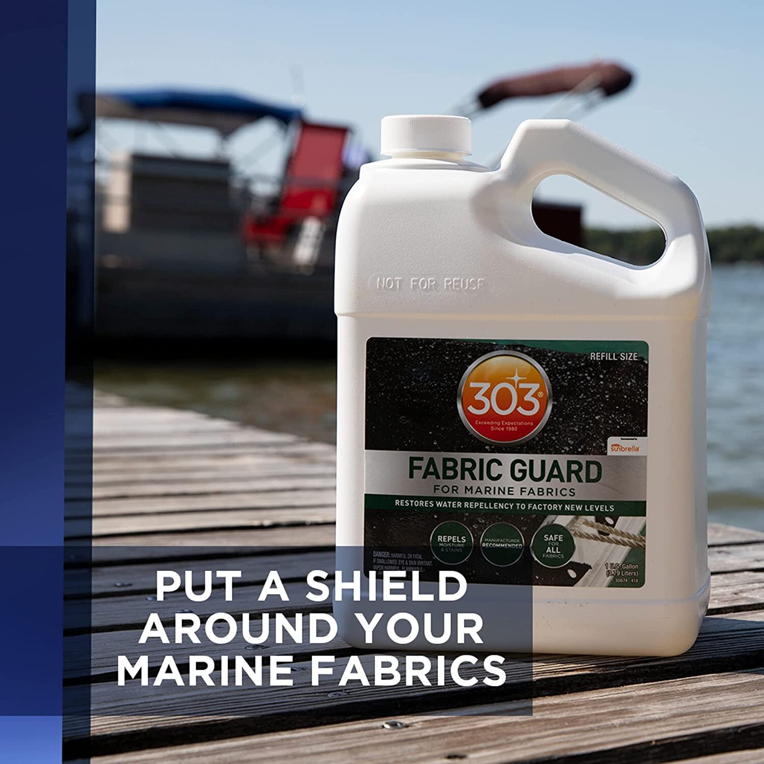 303 Marine Fabric Guard Restores Water Stain Repellency to Factory New Levels 1