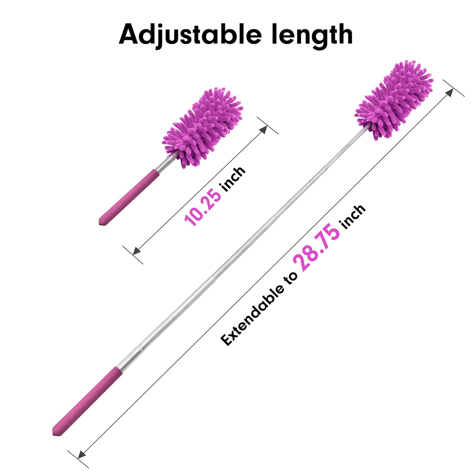 Microfiber Duster for Cleaning, Hand Washable Dusters with 2pcs Replaceable M…