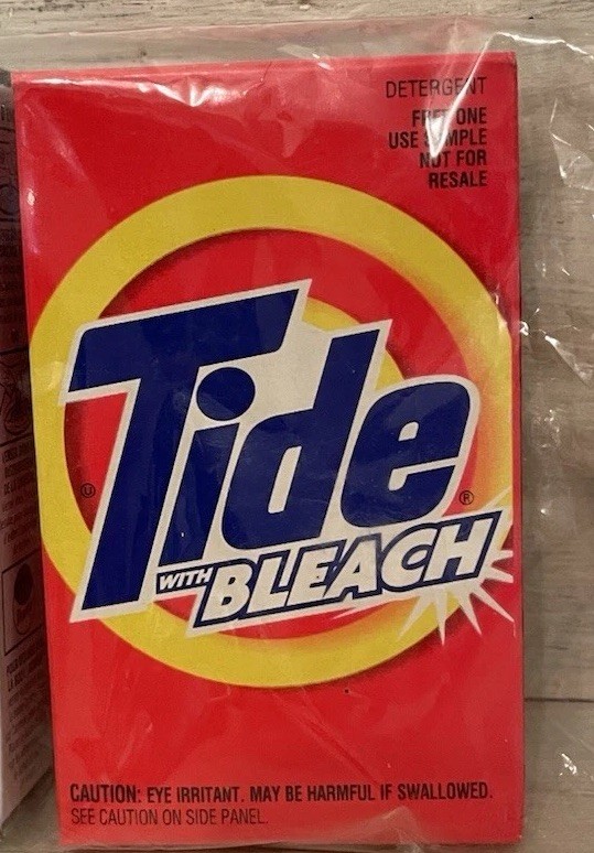 Vtg 2002 Tide Bleach Laundry Detergent Ultra Downy Advanced Trial Size Sealed