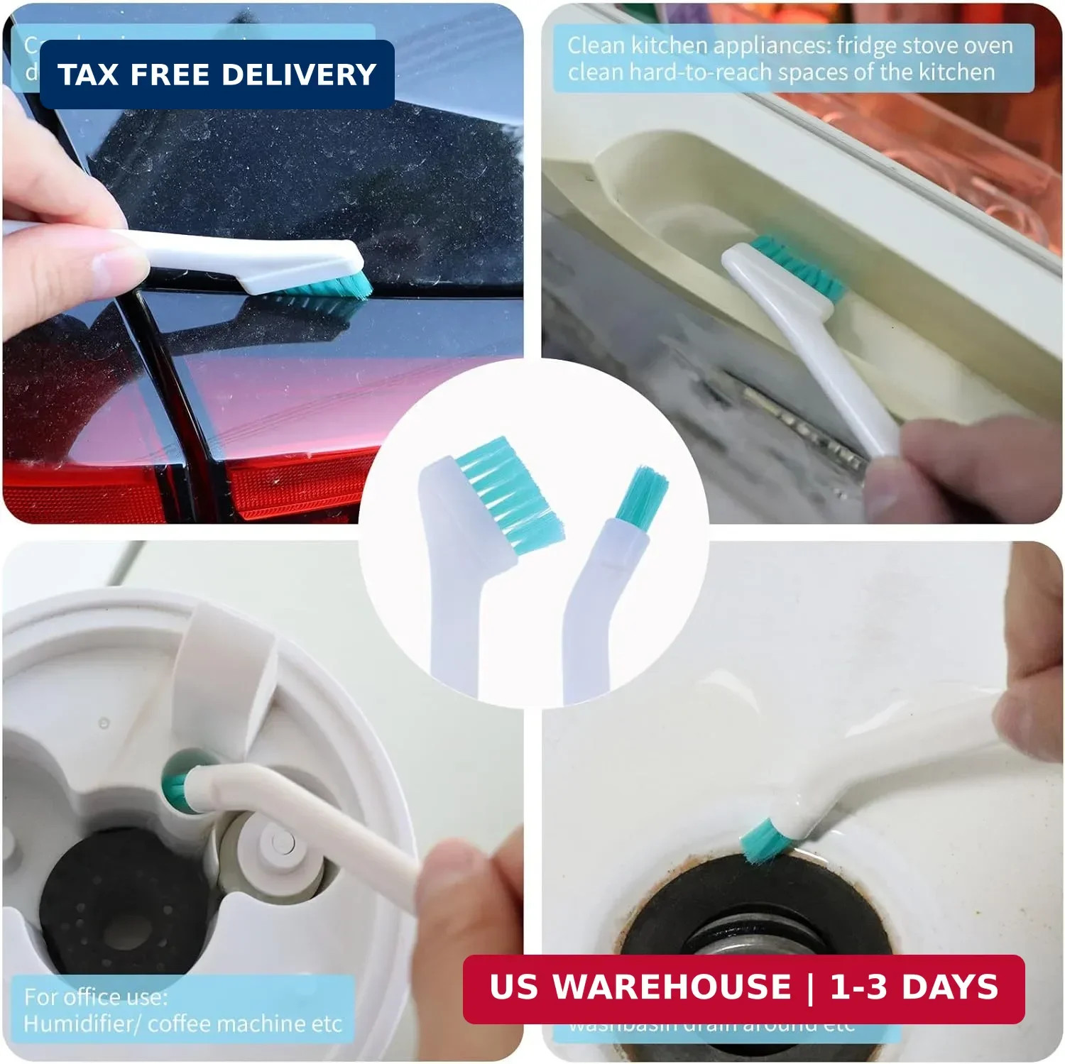 Small Cleaning Brush Set for Household, Car Vent Detailing Cleaning Stick, Humid