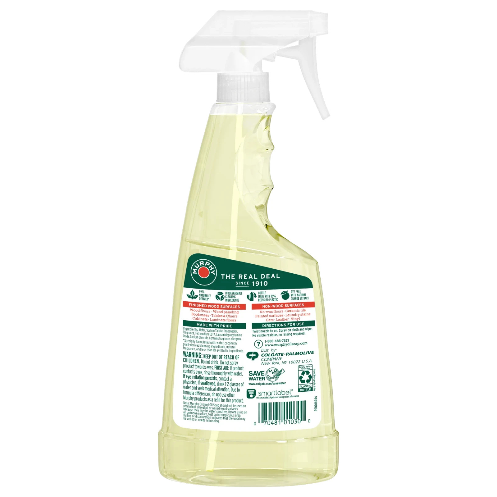 Murphy Oil Soap Cleaning Spray, Wood Cleaner, No-Rinse Floor Cleaner, 22 fl oz B