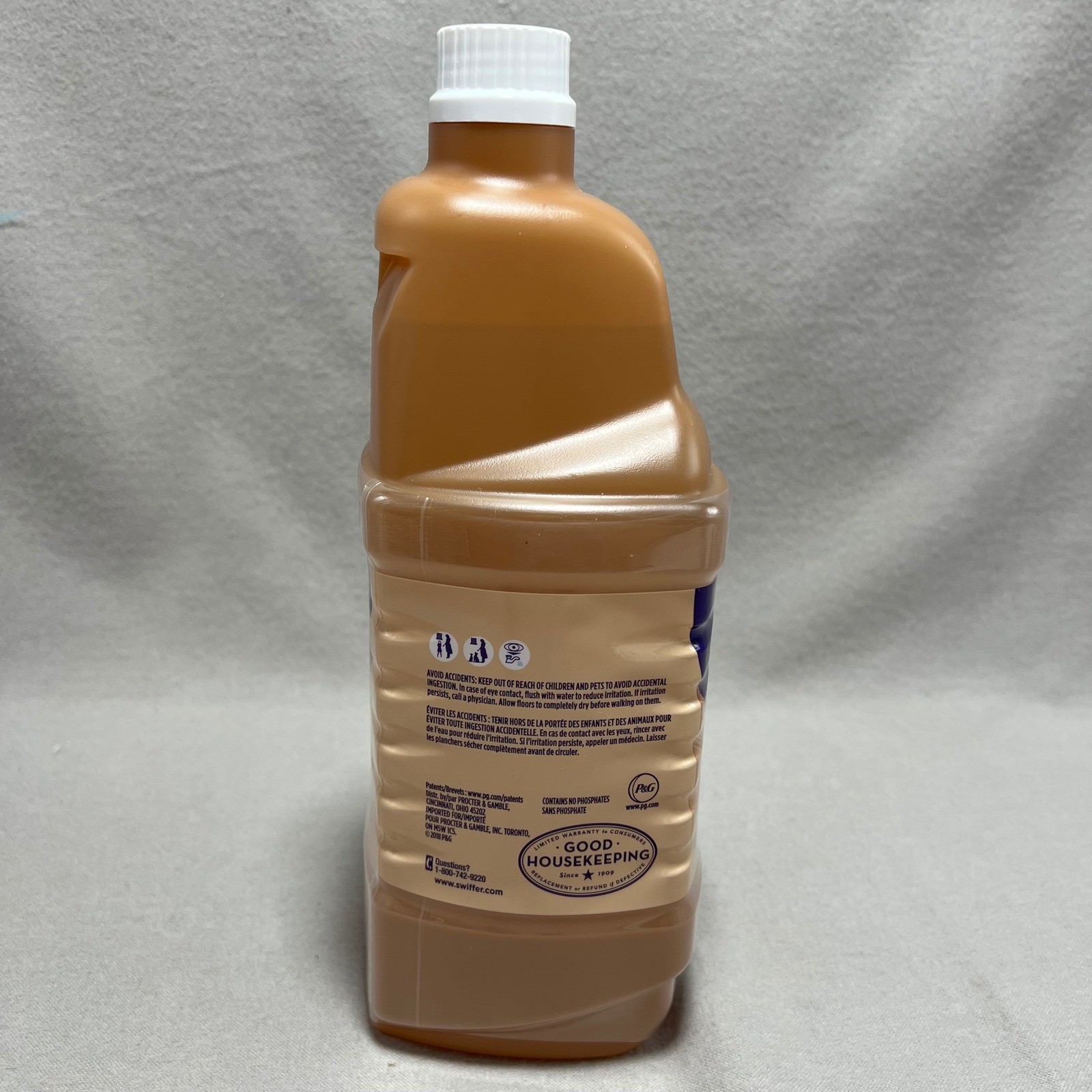 Swiffer WetJet Wood Floor Cleaner Refill Brown QuickDry Formula 42.2 fl oz