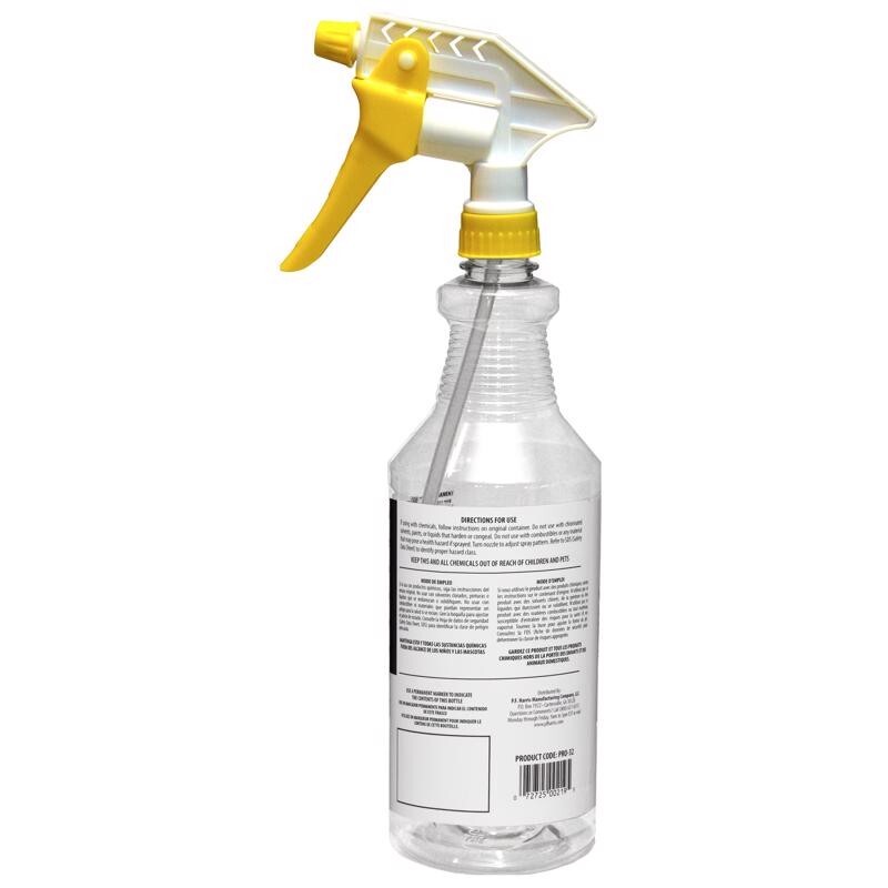 Harris Pro Sprayer/Mister Plastic Clear/White/Yellow Trigger Bottle 32 oz