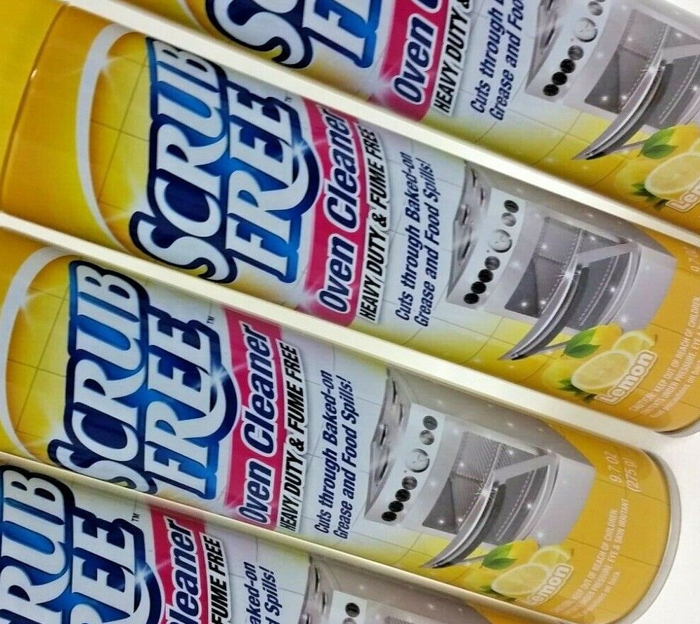 5 X Scrub Free Oven Cleaner Heavy Duty & Fume Free Cuts Through Baked On 9.7 oz