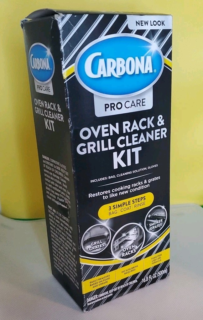 CARBONA Pro Care Oven Rack & Grill Cleaner Kit 16.8 Fl oz ea NOS SEALED BOX