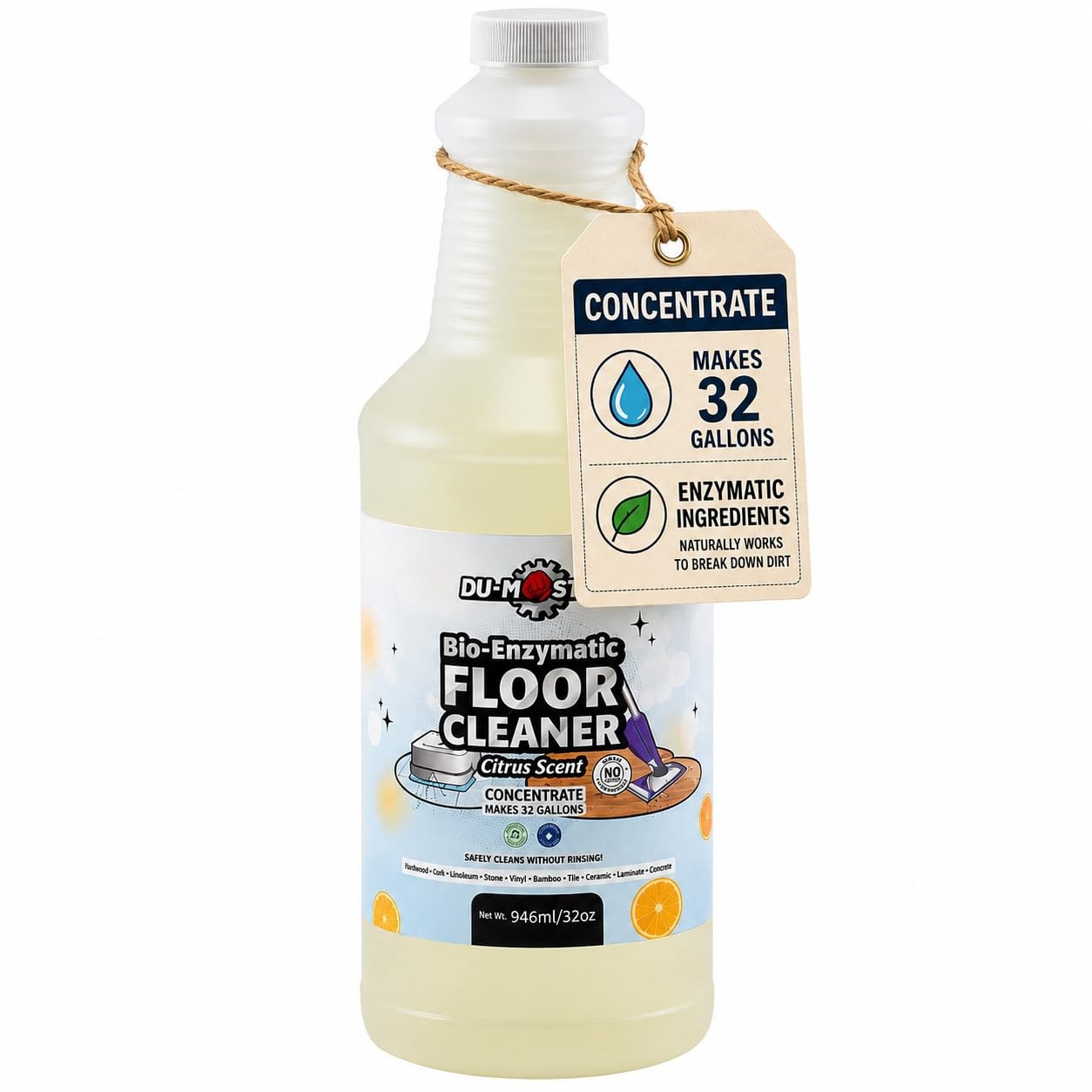 Bio-Enzymatic Floor Cleaner – Concentrate – 32 oz Makes 32 Gallons