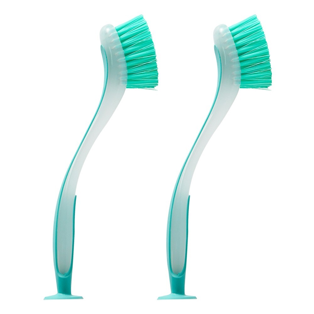 2Pcs Kitchen Pot Brush Set for Heavy Duty Dish and Sink Cleaning 9.84 Inch