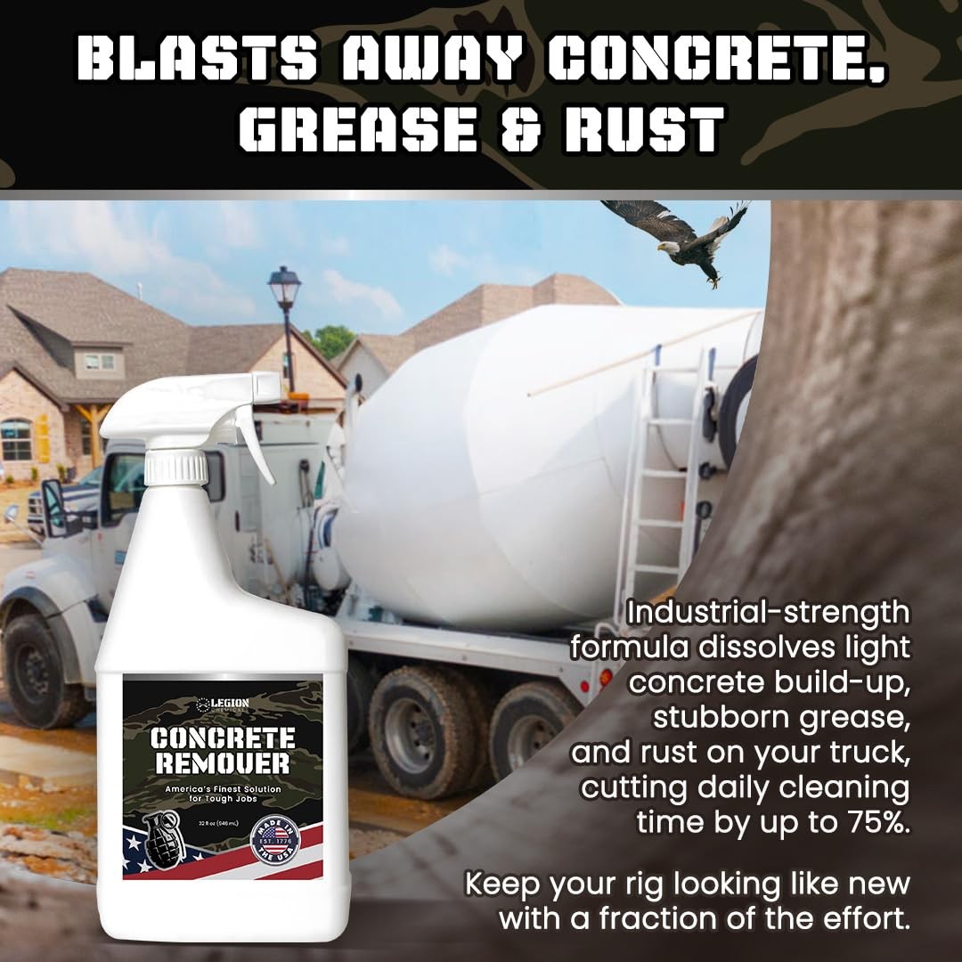 Heavy Concrete Remover – Dried Concrete & Cement Dissolver (Non-Corrosive, Bi…