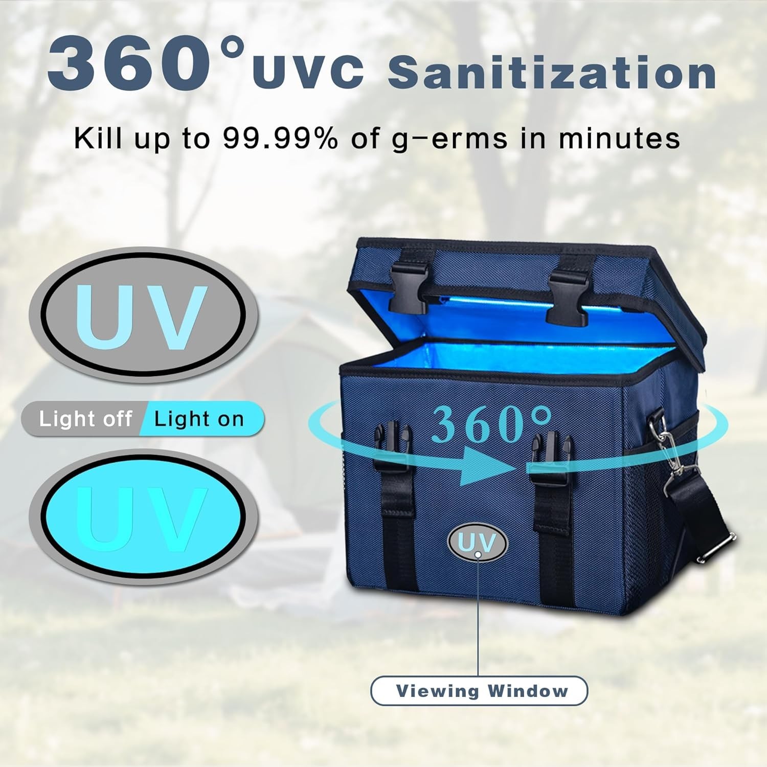 12L UV Sanitizer Box, Portable Sanitizing and Cleaning Machine with 3-Level T…