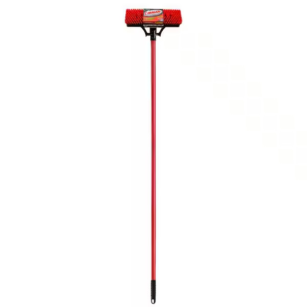 13.5″ Heavy Duty Floor Scrub Brush Extra Large Steel Handle Deck Patio Cleaner