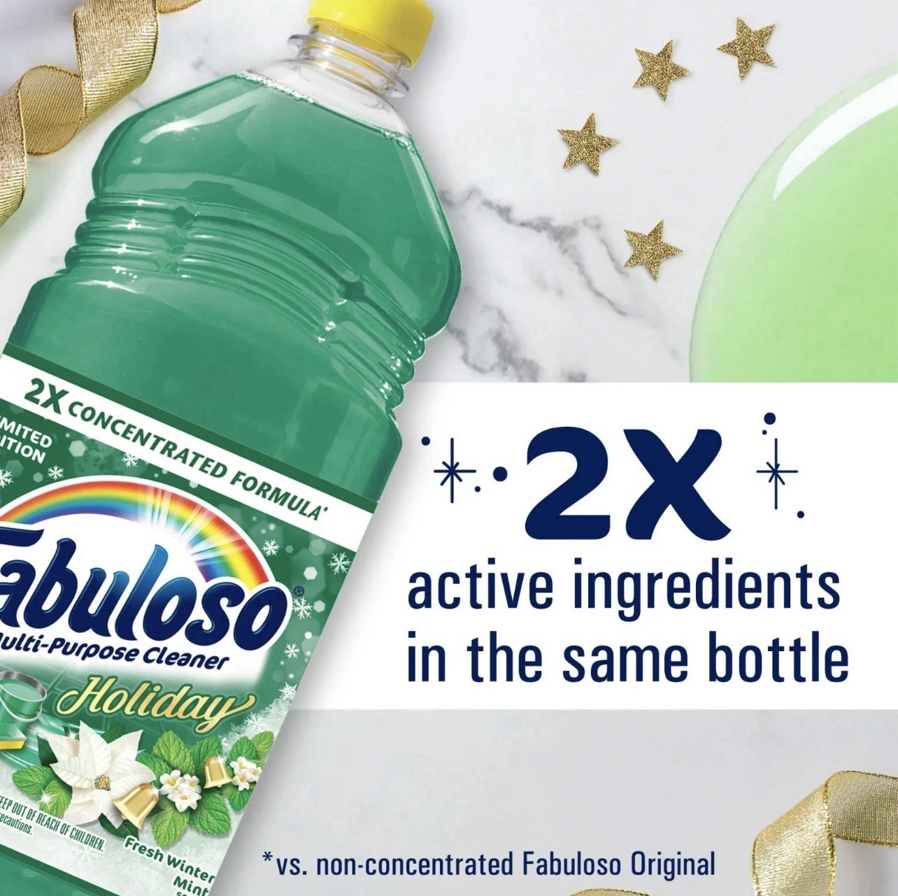 Fabuloso Multi-Purpose Cleaner, 2X Concentrated Formula, Fresh Winter Mint Scent