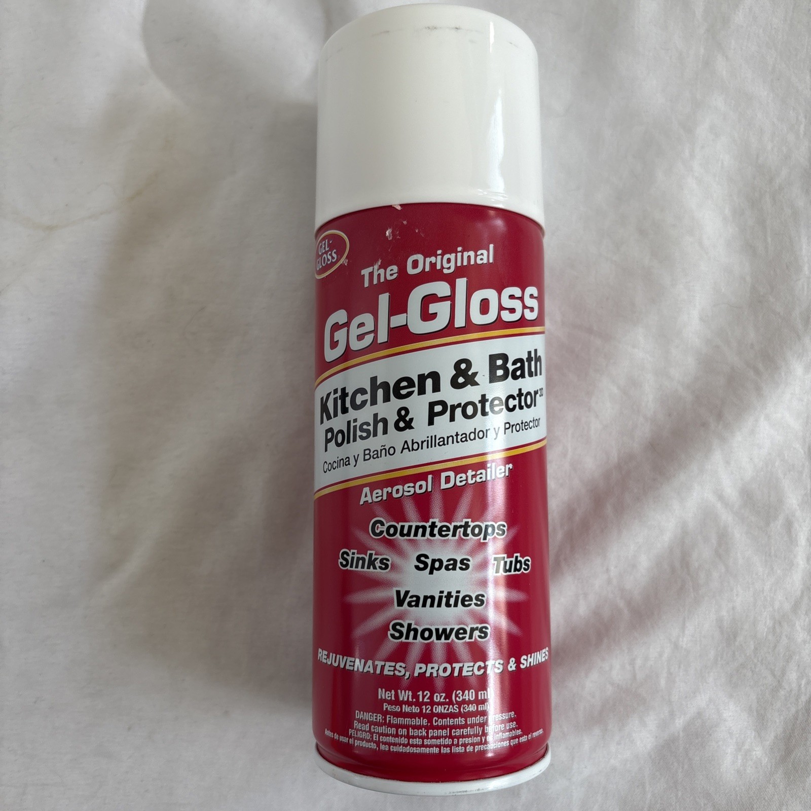 The Original Gel-Gloss Kitchen & Bath Polish and Protector 12oz. Aerosol Can NEW