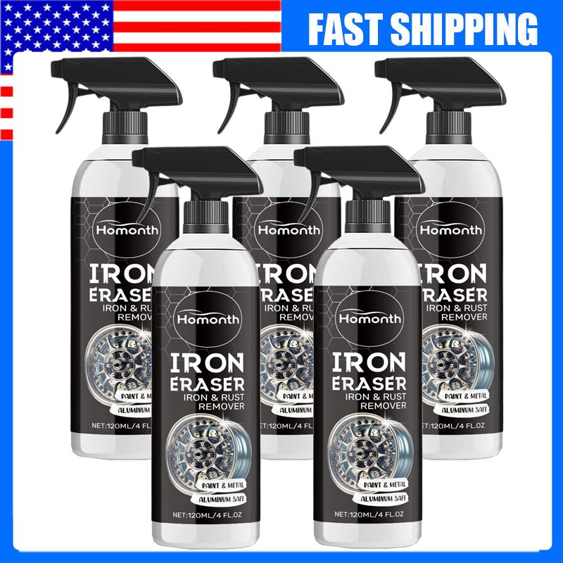 Iron Eraser Rust Remover Spray, Car Wheel Paint Brake Dust Fast Cleaner 120ML US