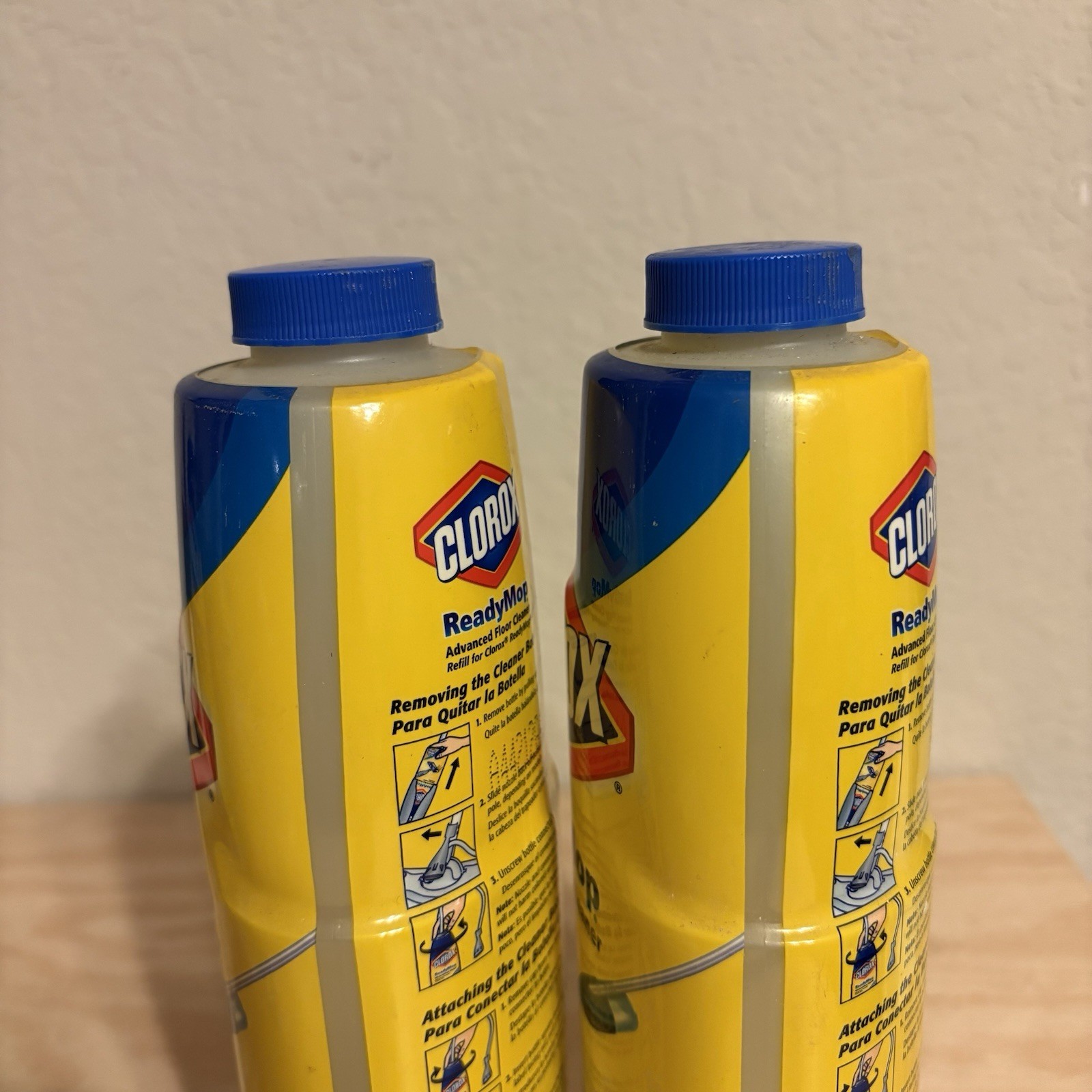 2 Clorox Ready Mop Advanced Floor Cleaner Refill Bottle 24oz Wood No Bleach