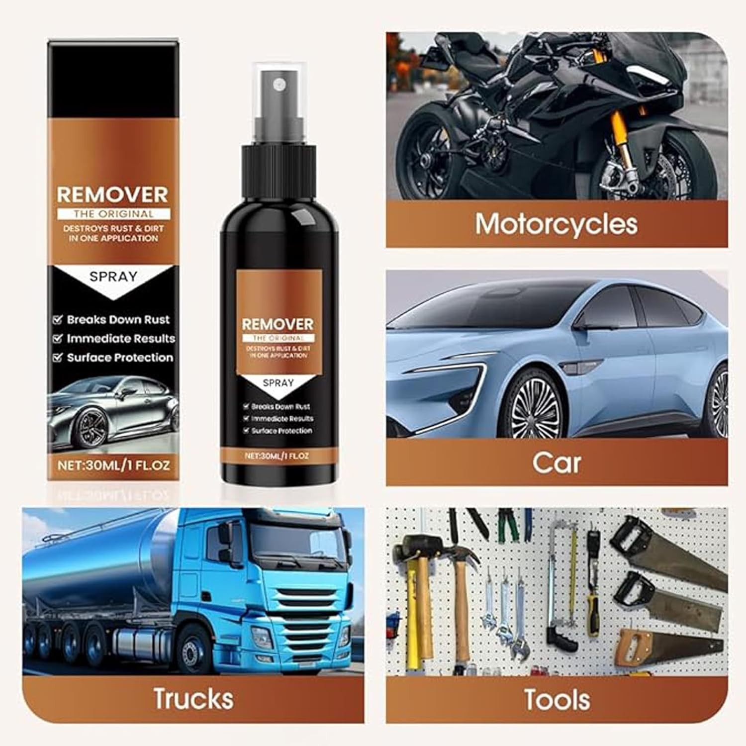 2PCS Nexa Rust Remover Spray, Rust Remover for Metal, Car Scratch Remover, Up…
